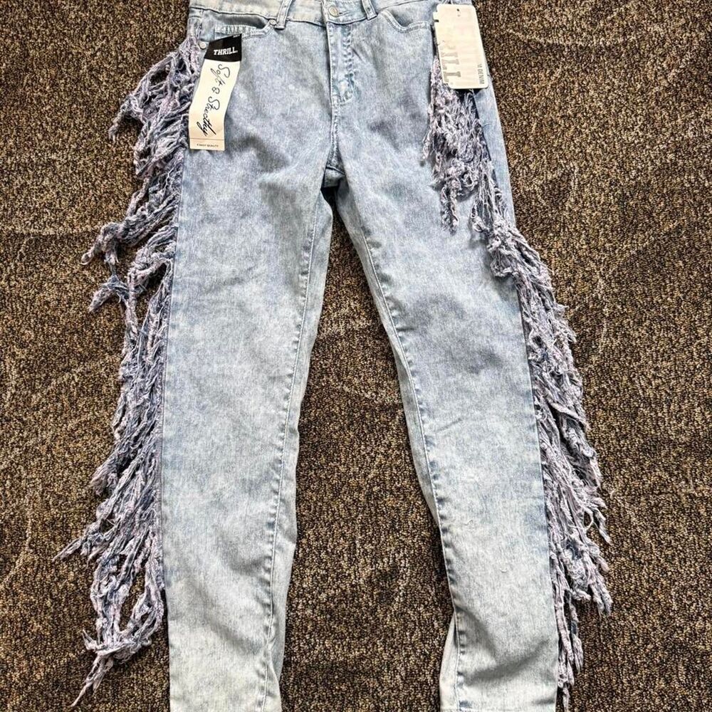 Thrills Women's Blue and Grey Jeans